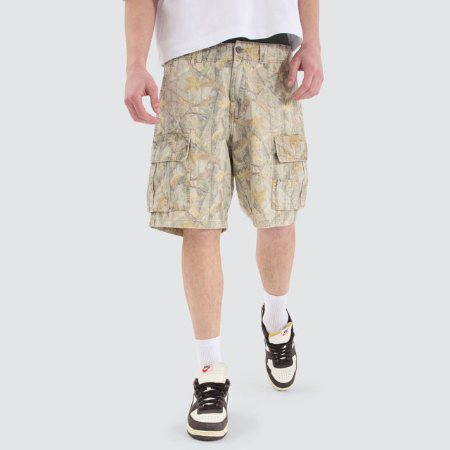model wears Colby Cargo Shorts True Camo Shorts Camo - image 2