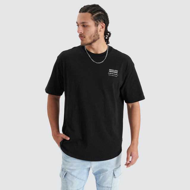 Nena and Pasadena Compound Tee Jet Black