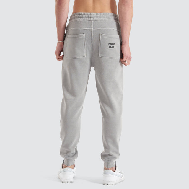 model wears Core Line Heavy Trackpant Pigment Alloy Trackpants Grey - image 8