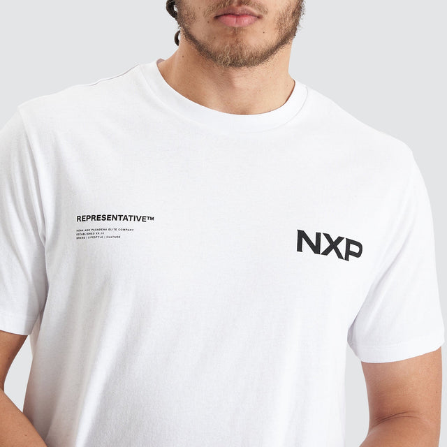 model wears Delta Time Dual Curved Tee Optical White T-Shirts White - image 6
