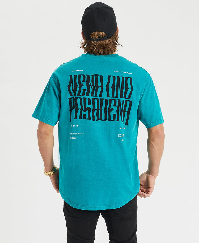 Nena and Pasadena Haze Heavy Box Fit Scoop T-Shirt Pigment Fanfare