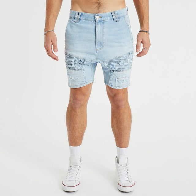 Nena and Pasadena Hellcat Denim Short - Astoria Blue BLUE