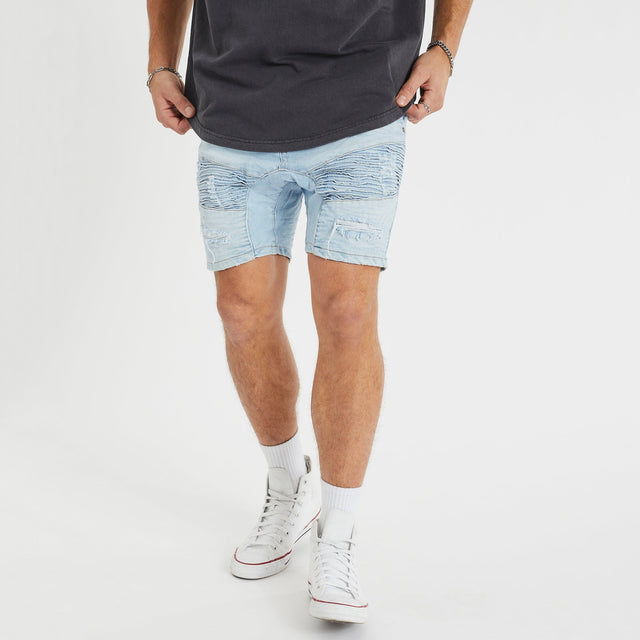 Nena and Pasadena Hellcat Denim Short - Astoria Blue BLUE