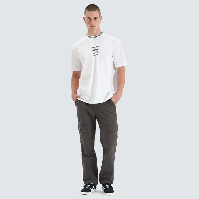 model wears Ionic Heavy Box Fit Tee Optical White T-Shirts White - image 6