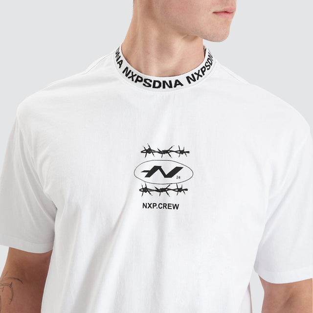 model wears Ionic Heavy Box Fit Tee Optical White T-Shirts White - image 5