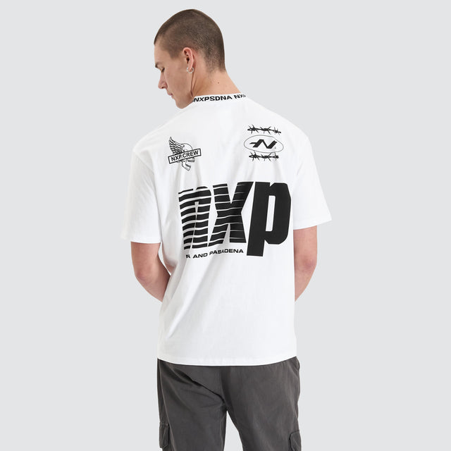 model wears Ionic Heavy Box Fit Tee Optical White T-Shirts White - image 1