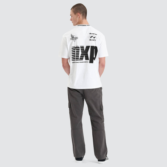 model wears Ionic Heavy Box Fit Tee Optical White T-Shirts White - image 7