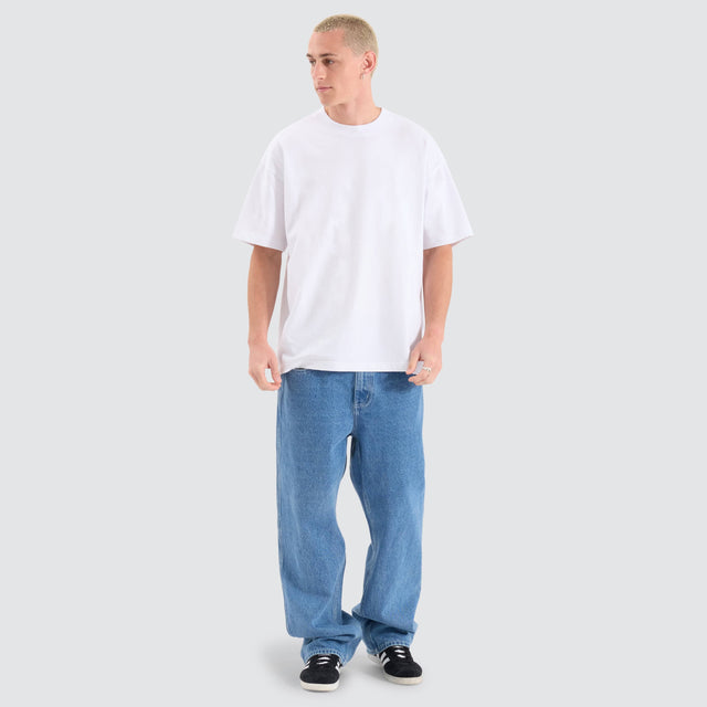 model wears Melville Raptor Tee Optical White T-Shirts White - image 2