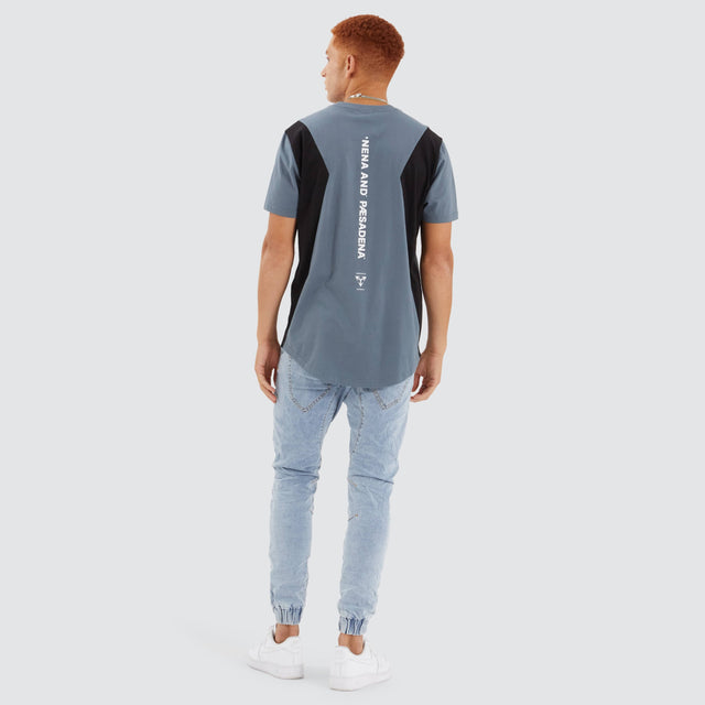 Nena and Pasadena Module Dual Curved Tee Stormy Weather/Black