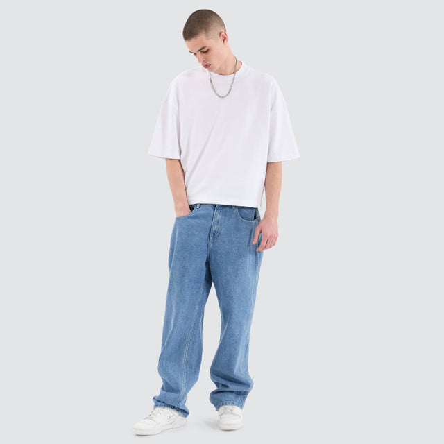 model wears Osaka Cube Tee Optical White T-Shirts White - image 5