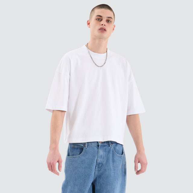 model wears Osaka Cube Tee Optical White T-Shirts White - image 6