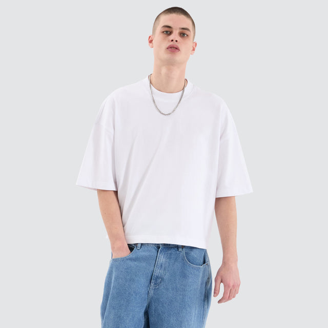 model wears Osaka Cube Tee Optical White T-Shirts White - image 1