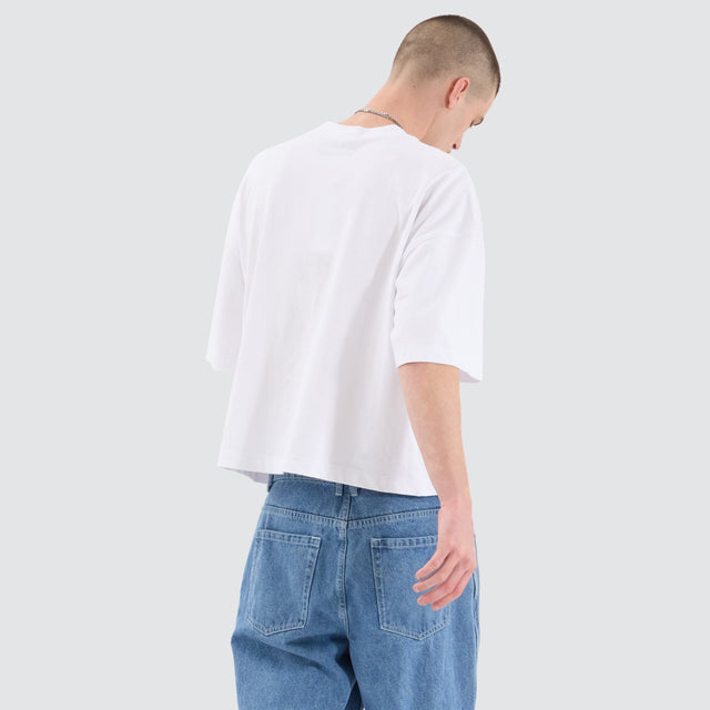 model wears Osaka Cube Tee Optical White T-Shirts White - image 2