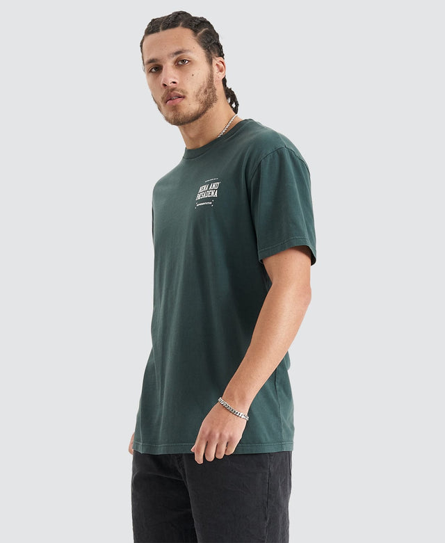 model wears Overview Relaxed Tee Pigment Pine Grove T-Shirts Green - image 5