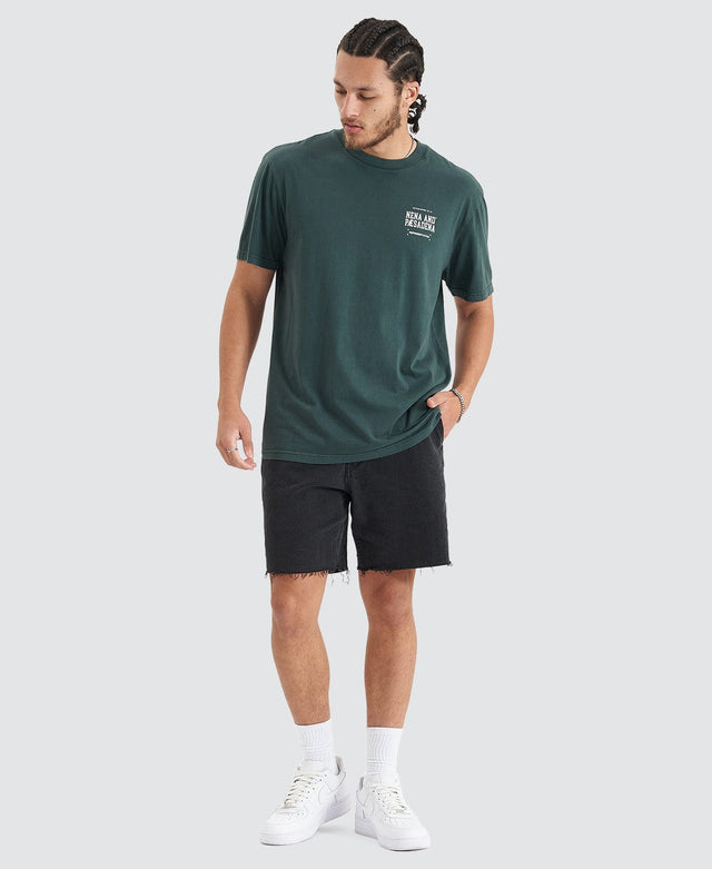 model wears Overview Relaxed Tee Pigment Pine Grove T-Shirts Green - image 3