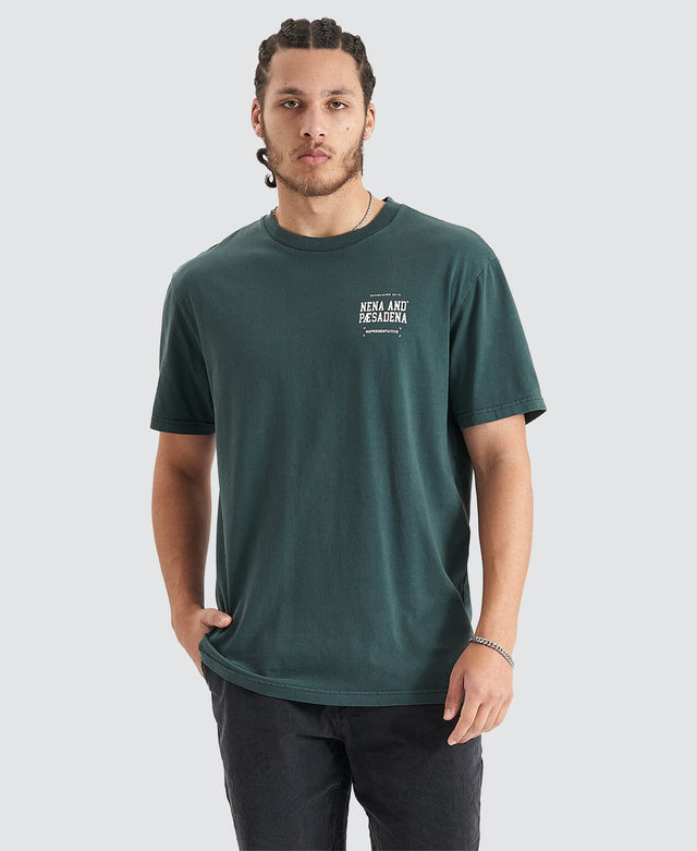 model wears Overview Relaxed Tee Pigment Pine Grove T-Shirts Green - image 1