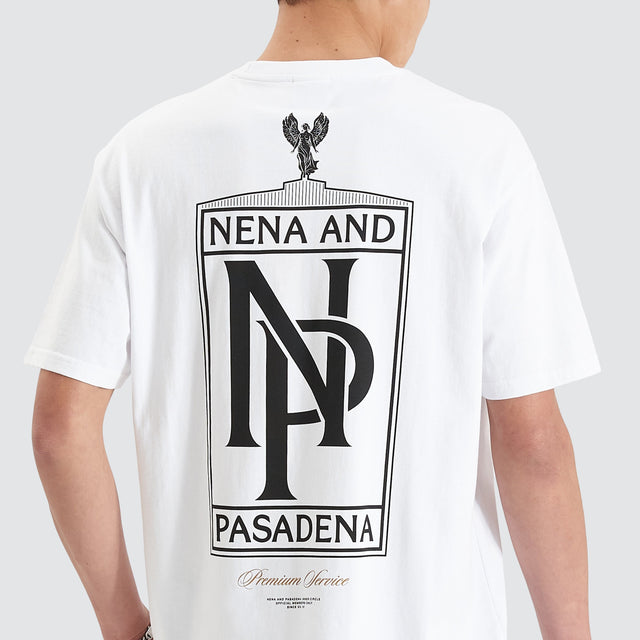 model wears Petronas Heavy Box Fit Tee Optical White T-Shirts White - image 6