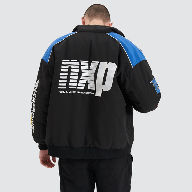 model wears Pure Function Biker Jacket Jet Black Jackets Black - image 4