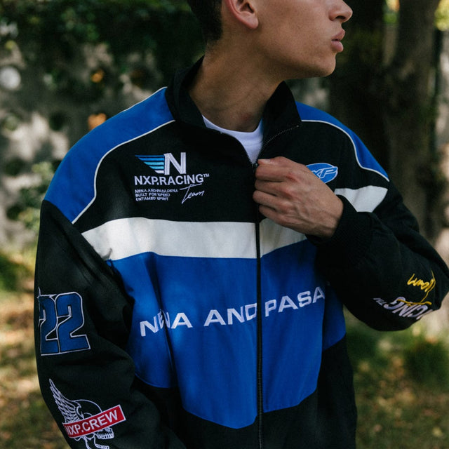 model wears Pure Function Biker Jacket Jet Black Jackets Black - image 2