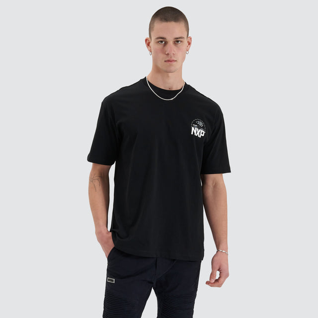model wears Superstructure Heavy Box Fit Tee Jet Black T-Shirts Black - image 2