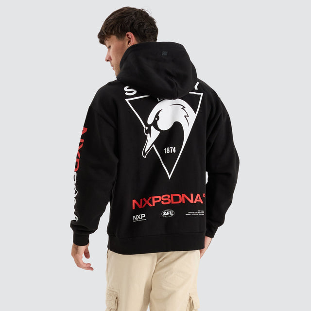 Nena and Pasadena Sydney Swans AFL Relaxed Hoodie Jet Black