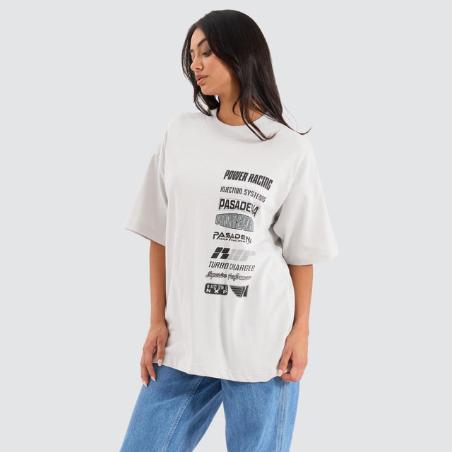 model wears Turbo Raptor Tee Glacier Grey T-Shirts Grey - image 5