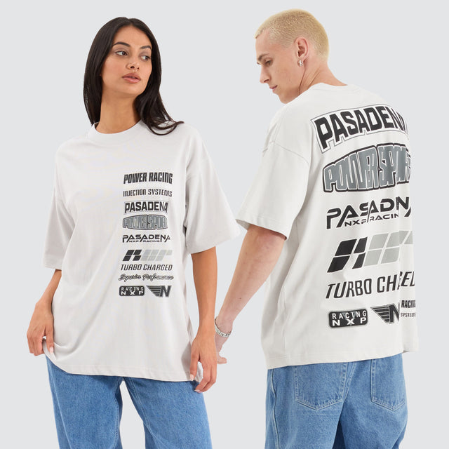 model wears Turbo Raptor Tee Glacier Grey T-Shirts Grey - image 2