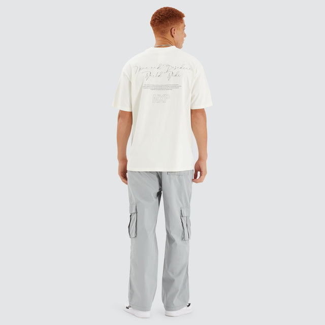 model wears Union Box Fit Tee Natural White T-Shirts White - image 5