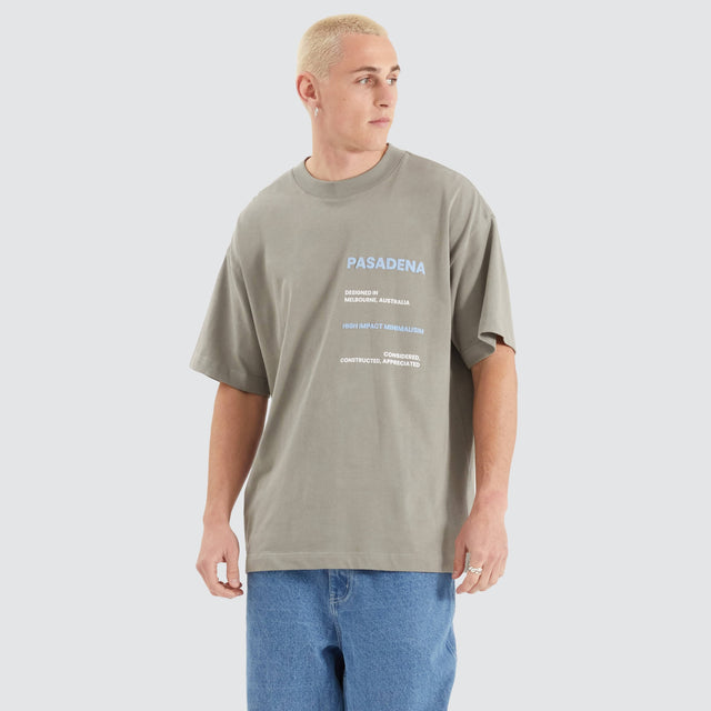 model wears Whiplash Raptor Tee Moon Mist T-Shirts Grey - image 5