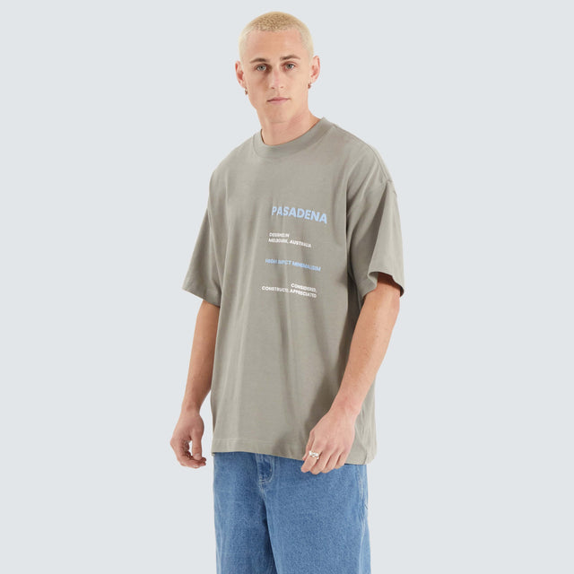 model wears Whiplash Raptor Tee Moon Mist T-Shirts Grey - image 12