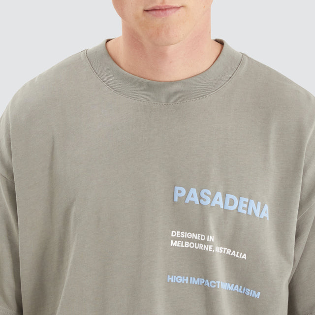 model wears Whiplash Raptor Tee Moon Mist T-Shirts Grey - image 9
