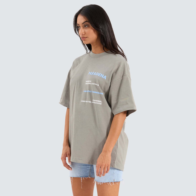 model wears Whiplash Raptor Tee Moon Mist T-Shirts Grey - image 10