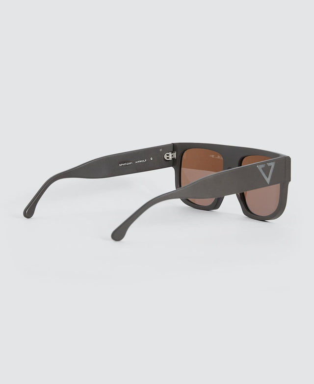 model wears Airwolf Sunglasses Amber Brown Sunglasses Brown - image 3