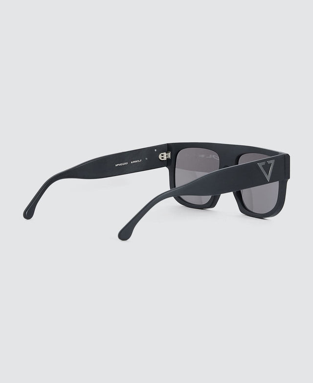 model wears Airwolf Sunglasses Black Sunglasses Black - image 3