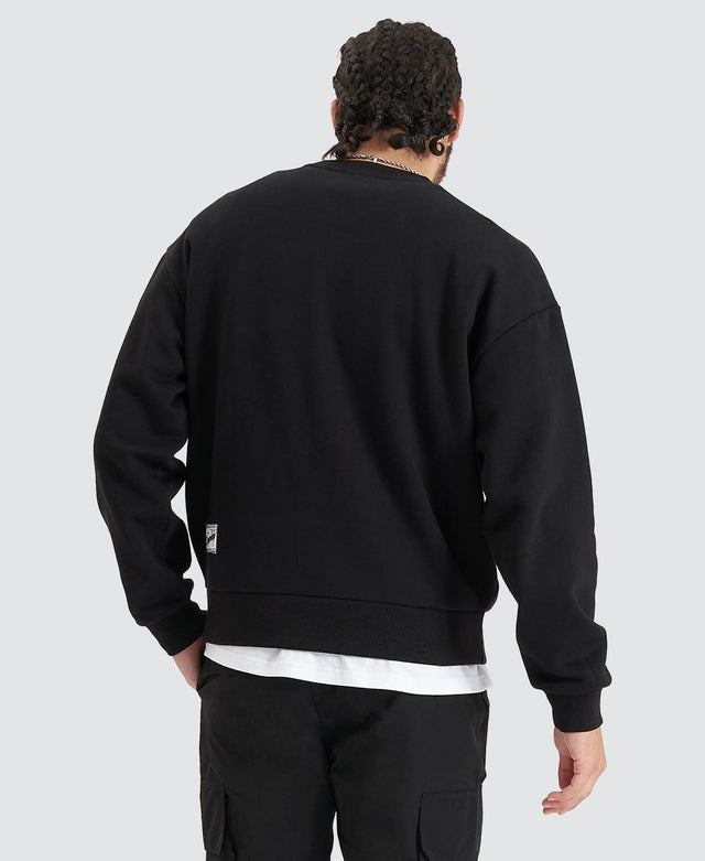 Nena & Pasadena All Rounder Heavy Box Fit Sweater - Jet Black BLACK