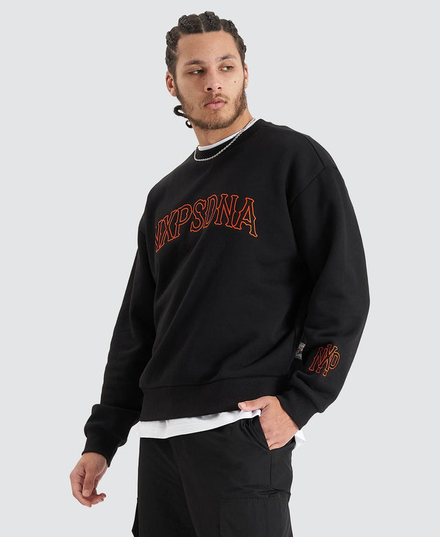 Nena & Pasadena All Rounder Heavy Box Fit Sweater - Jet Black BLACK