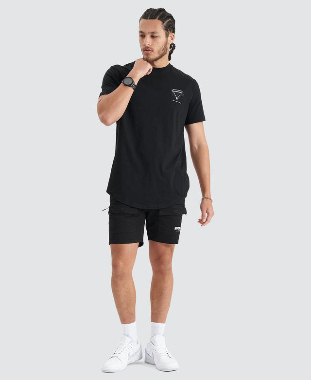 Nena & Pasadena Alliance Dual Curved Tee - Jet Black BLACK