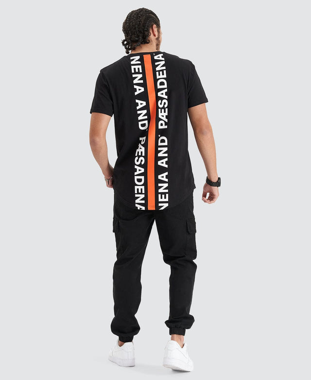 Nena & Pasadena Back Rank Dual Curved Tee - Jet Black BLACK