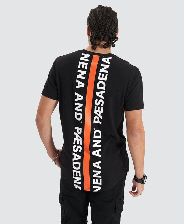Nena & Pasadena Back Rank Dual Curved Tee - Jet Black BLACK