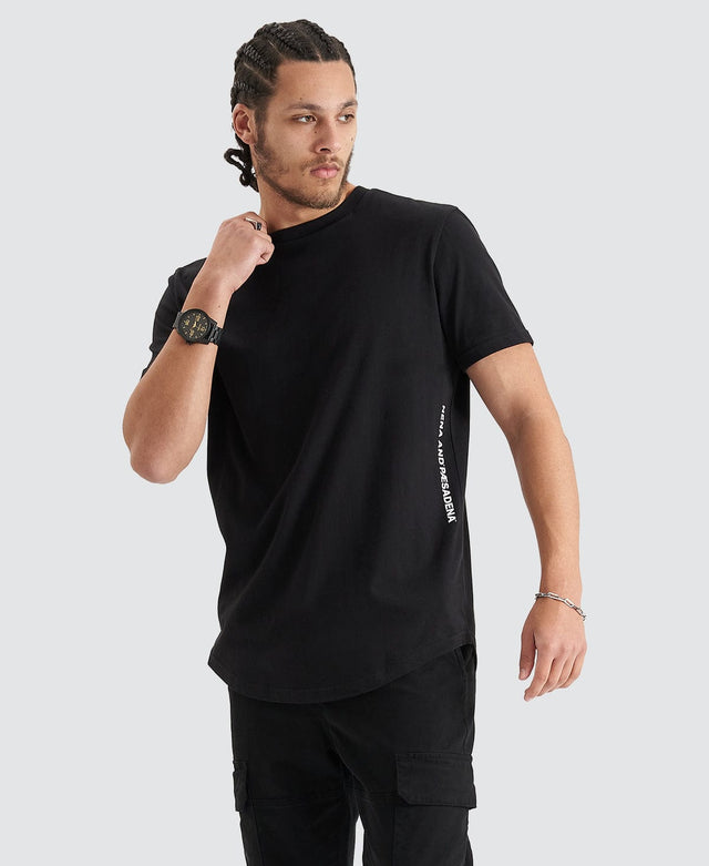 Nena & Pasadena Back Rank Dual Curved Tee - Jet Black BLACK