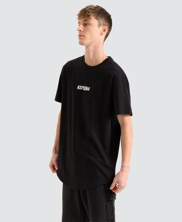 Nena & Pasadena Balance Dual Curved T-Shirt Jet Black