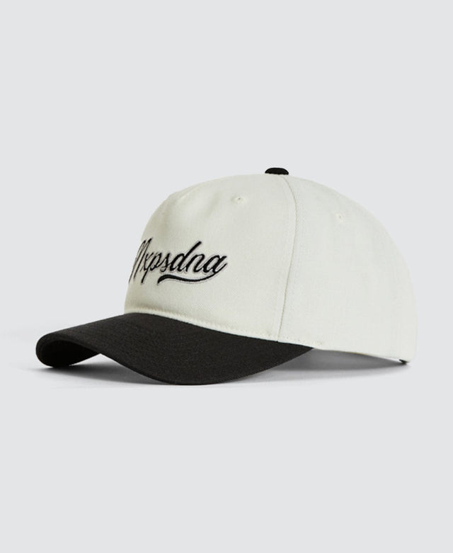 model wears Blackout Golfer Cap Natural/Black Headwear White - image 2