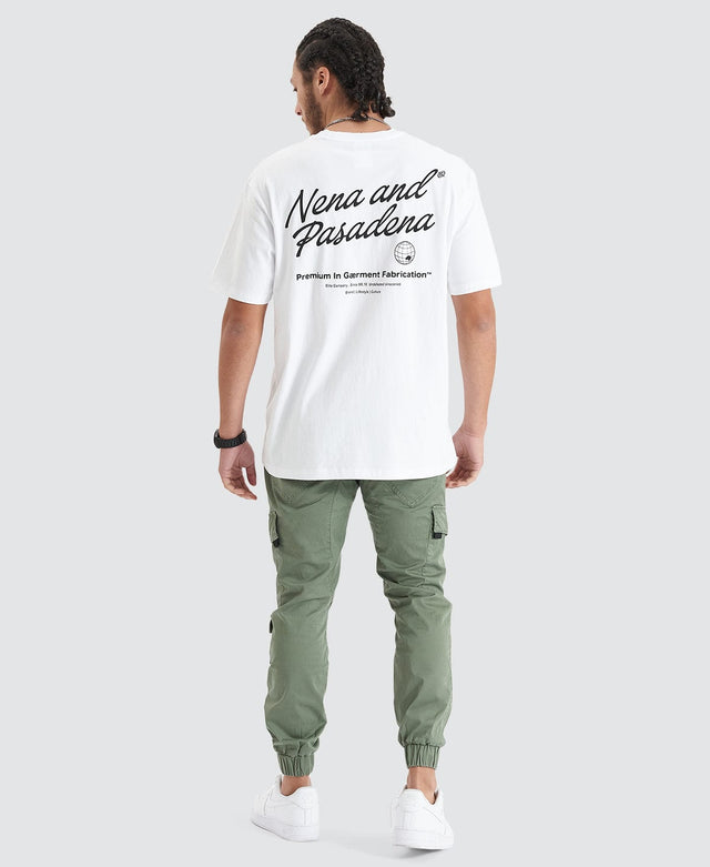 Nena & Pasadena Bouncer Heavy Box Fit Tee - Optical White WHITE