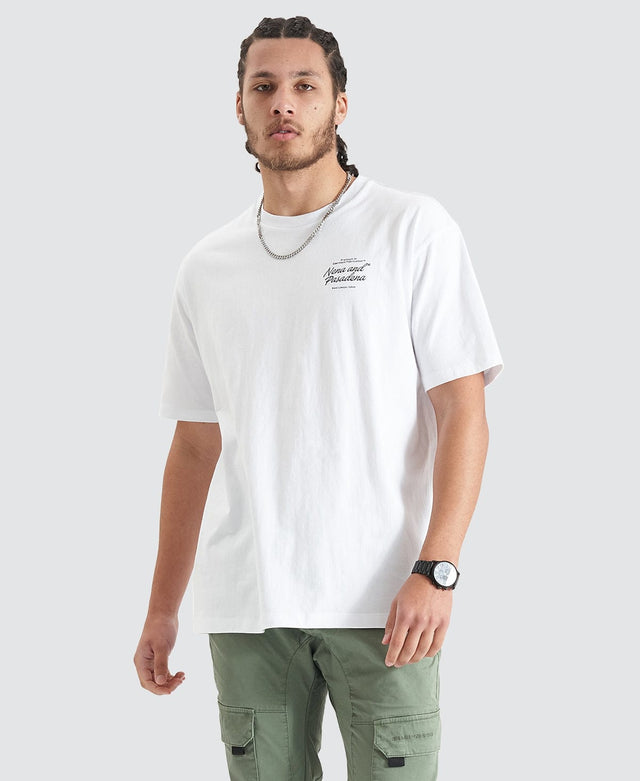 Nena & Pasadena Bouncer Heavy Box Fit Tee - Optical White WHITE