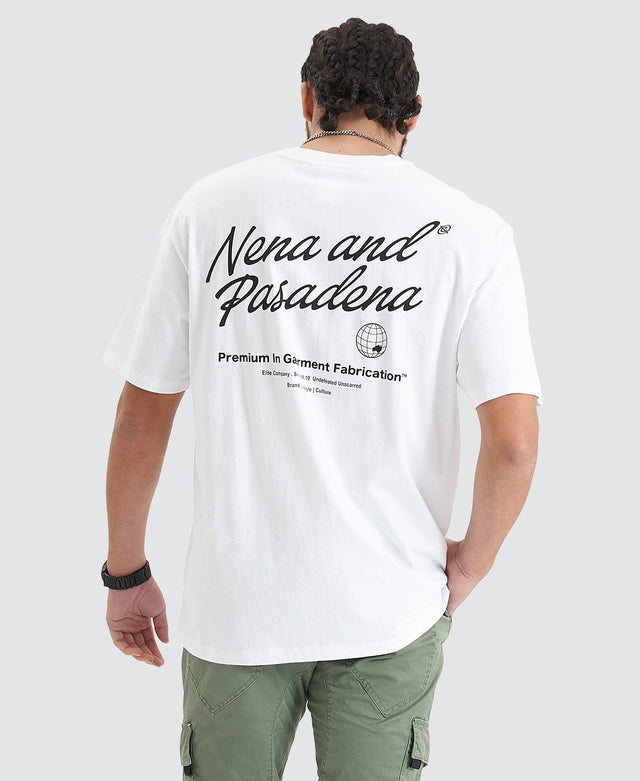 Nena & Pasadena Bouncer Heavy Box Fit Tee - Optical White WHITE