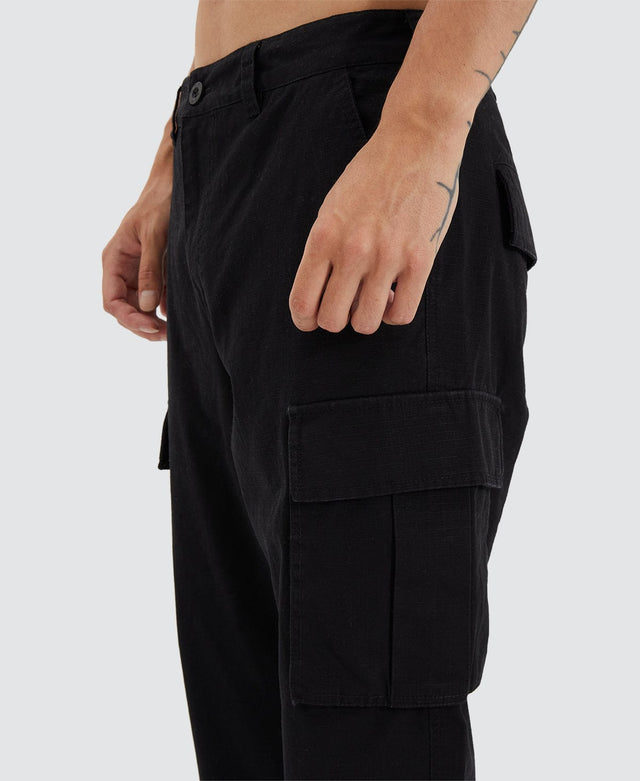 Nena & Pasadena C300 Ripstop Cargo Pant - Black BLACK