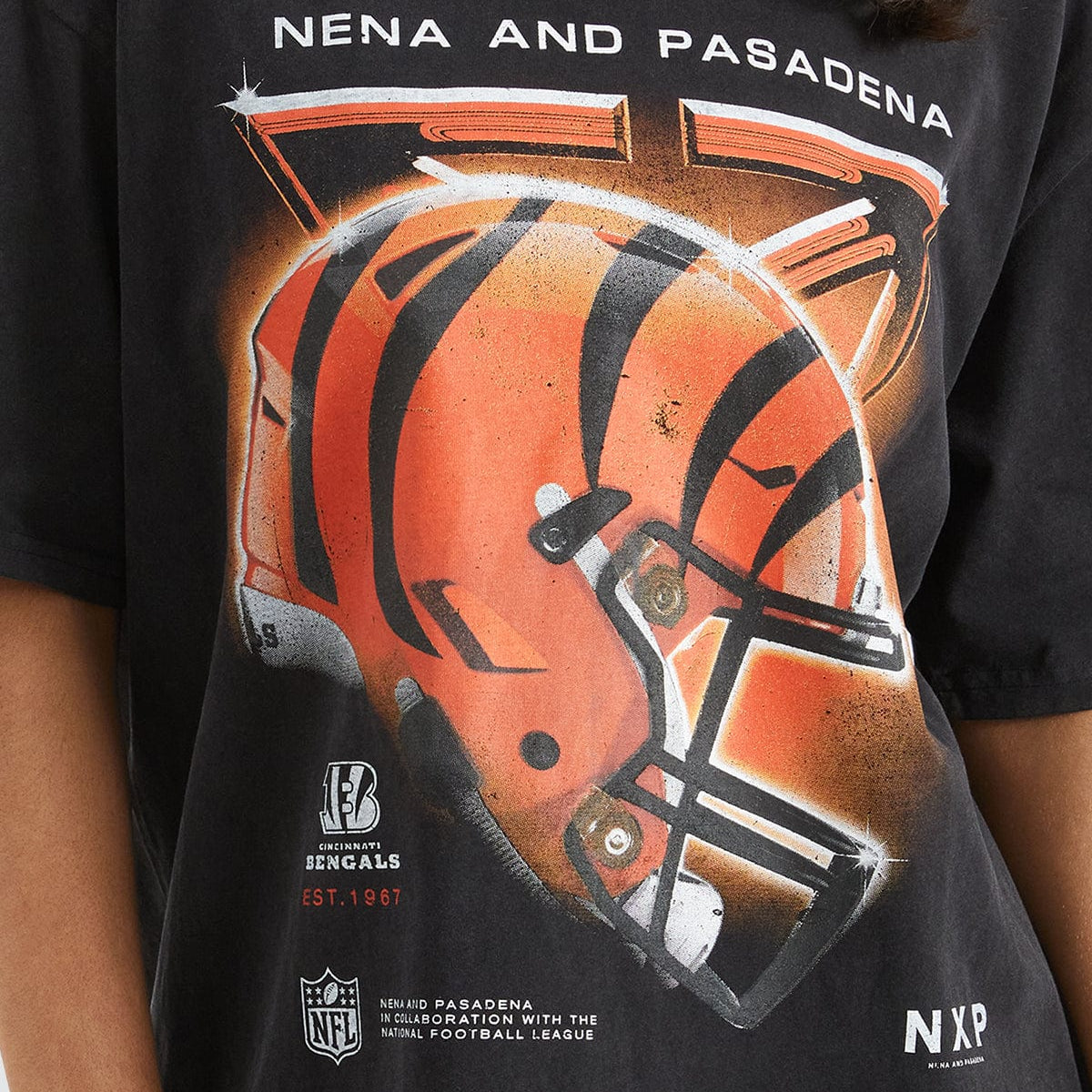 Cincinnati Box Fit TShirt Mineral Black NXP x NFL Neverland Store