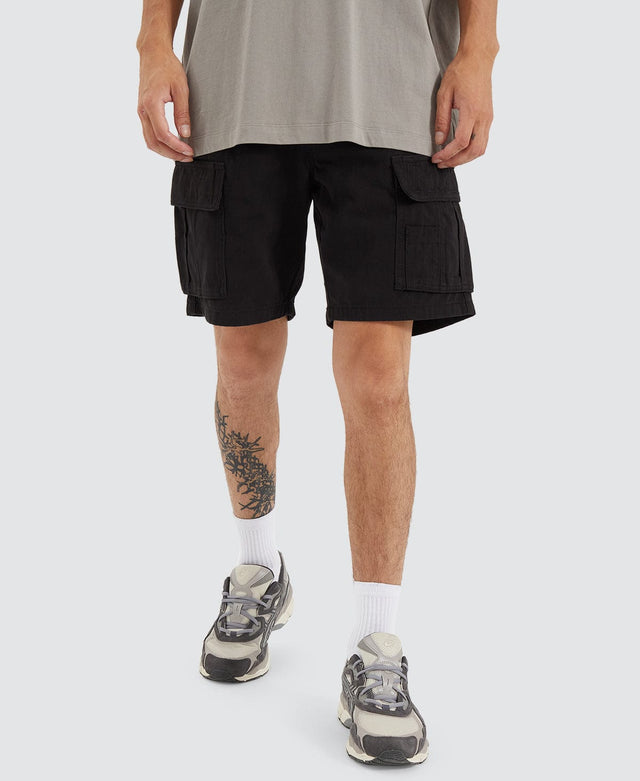 Nena & Pasadena Colby Cargo Shorts - Black BLACK