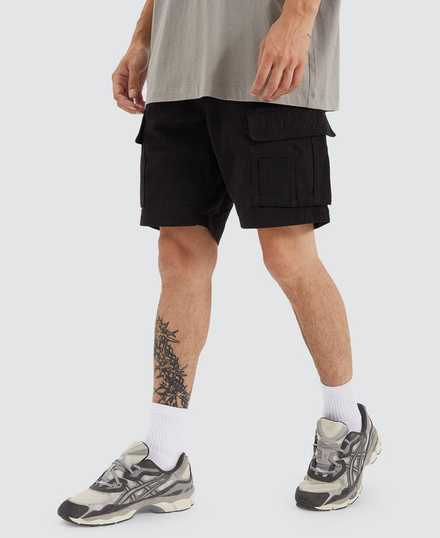 Nena & Pasadena Colby Cargo Shorts - Black BLACK