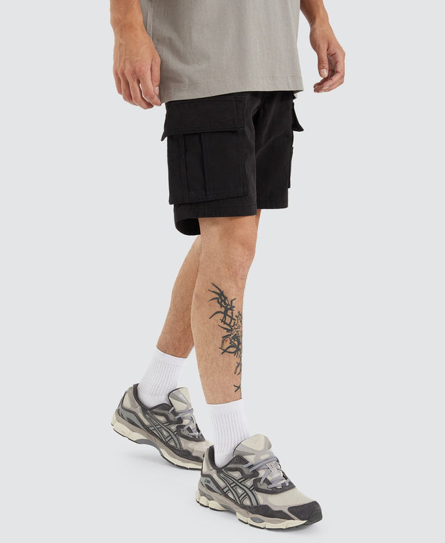 Nena & Pasadena Colby Cargo Shorts - Black BLACK